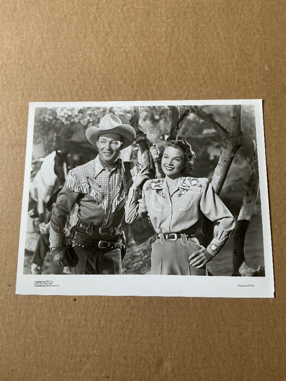 Vintage Roy Rogers Gale Storm Glossy Photo 8x10 Reprint Movie Scene